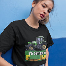 Load image into Gallery viewer, I&#39;d Rather Be Farming | Black Tee Shirt
