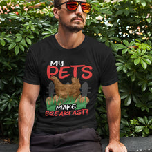 Load image into Gallery viewer, Pets Make Breakfast | Black Tee Shirt
