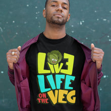 Load image into Gallery viewer, Life On The Veg | Black Tee Shirt
