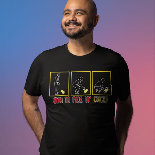 How To Pick Up Chicks | Black Tee Shirt
