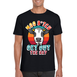 Get Out The Hay | Black Tee Shirt
