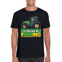 Load image into Gallery viewer, I&#39;d Rather Be Farming | Black Tee Shirt
