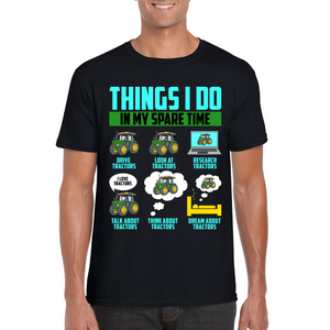 Things I Do In My Spare Time | Black Tee Shirt