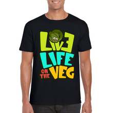 Load image into Gallery viewer, Life On The Veg | Black Tee Shirt
