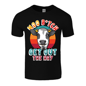 Get Out The Hay | Black Tee Shirt