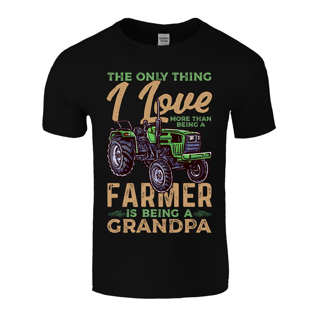 Grandpa Farmer | Black Tee Shirt