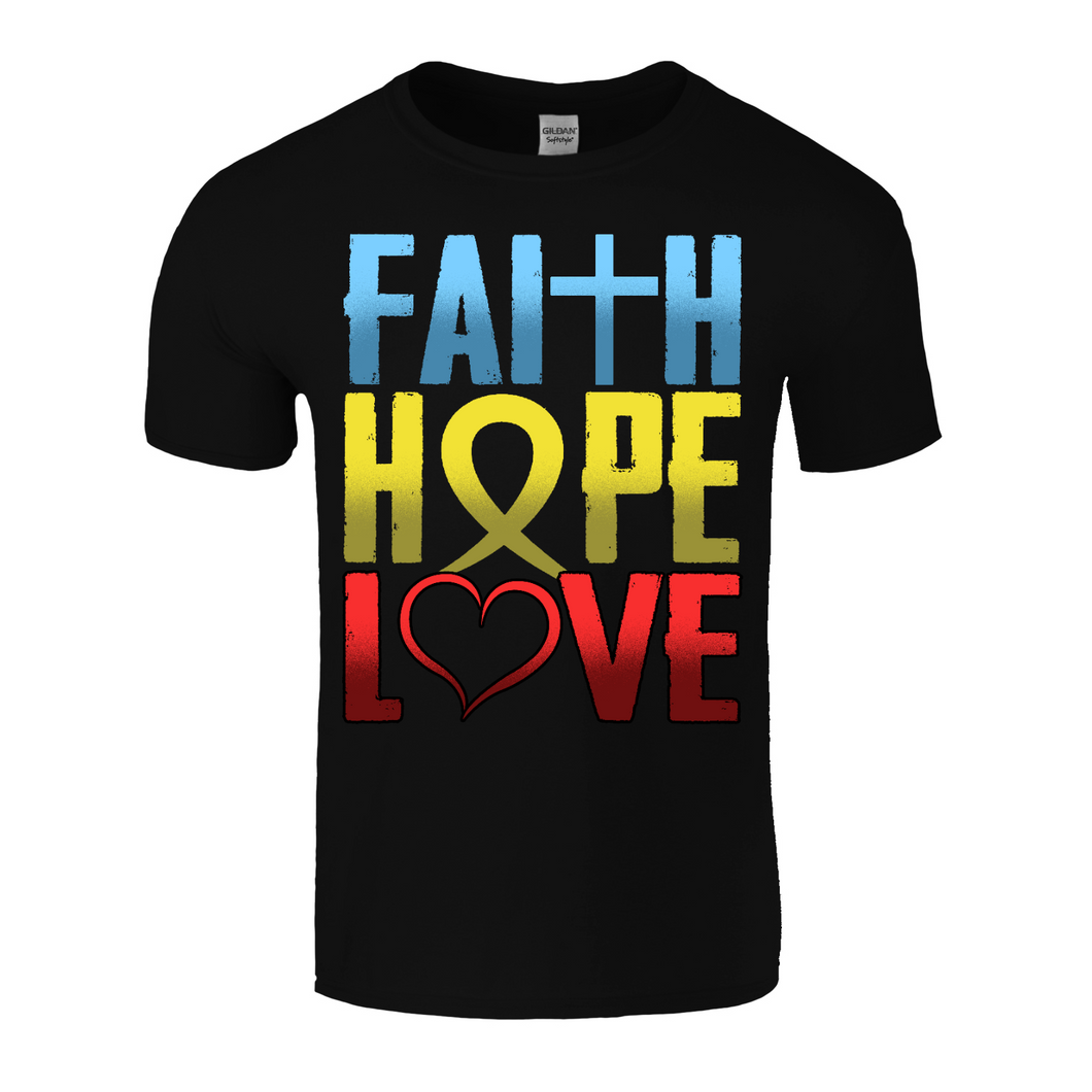 Faith Hope Love | Black Tee Shirt
