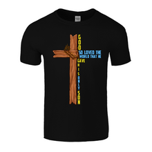 Load image into Gallery viewer, God So Loved The World | Black Tee Shirt
