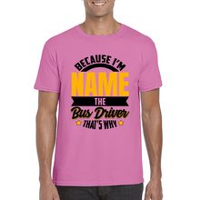 Load image into Gallery viewer, Personalized Bus Driver T-shirt - Driver T-shirt - Professional T-shirt - Bus Operator Appreciation Gift - Gift for Driver - Unisex T-shirt
