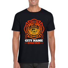 Load image into Gallery viewer, Personalized Fire Dept T-shirt - Firefighter T-shirt - Professional T-shirt - Firefighter Appreciation Gift - Gift for Firefighter
