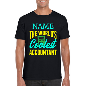 Personalized Coolest Accountant T-shirt - Accountant T-shirt - Professional T-shirt - Bookkeeper Appreciation Gift - Gift for Accountant