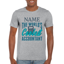 Load image into Gallery viewer, Personalized Coolest Accountant T-shirt - Accountant T-shirt - Professional T-shirt - Bookkeeper Appreciation Gift - Gift for Accountant
