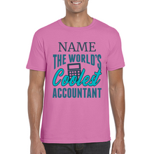 Load image into Gallery viewer, Personalized Coolest Accountant T-shirt - Accountant T-shirt - Professional T-shirt - Bookkeeper Appreciation Gift - Gift for Accountant
